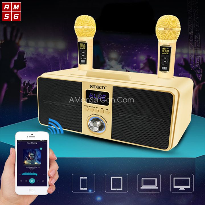 Loa Bluetooth Mini Karaoke Sdrd Sd Cao C P A M N S I G N