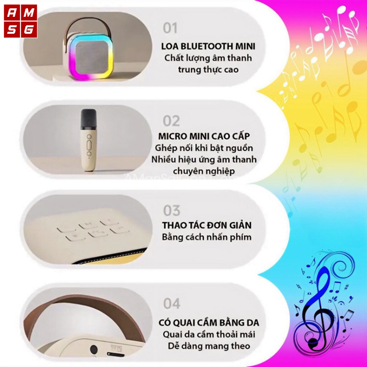 LOA BLUETOOTH K12 KÈM 2 MICRO – A Mẫn Sài Gòn