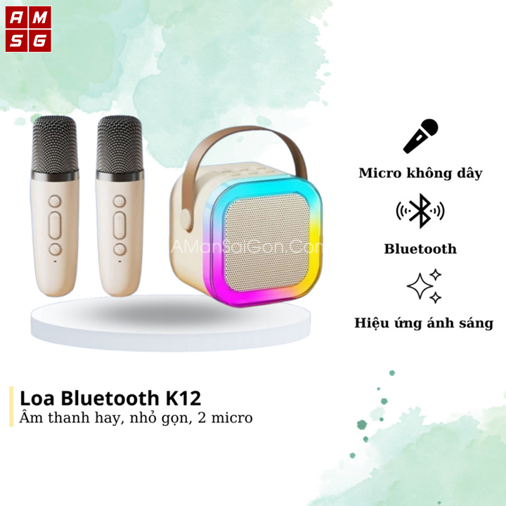 LOA BLUETOOTH K12 KÈM 2 MICRO – A Mẫn Sài Gòn