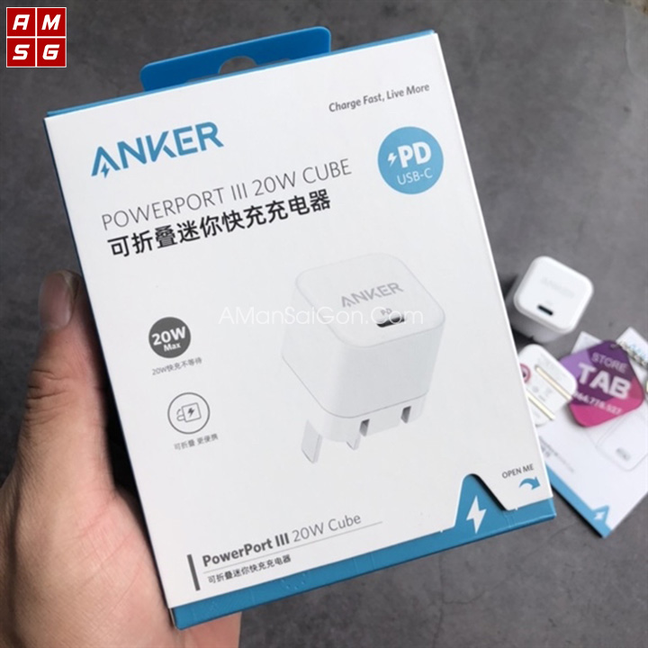 CÓC SẠC NHANH ANKER POWERPORT III A2149 20W – A Mẫn Sài Gòn